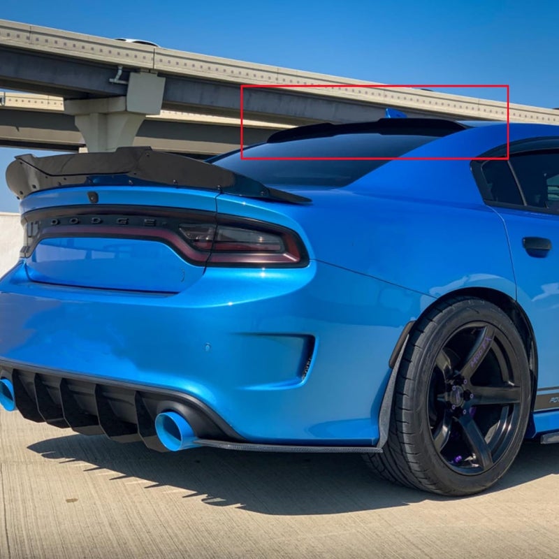 NeespoC Rear Window Roof Spoiler Visor Wing ABS Fit for Dodge Charger SRT/GT/RT/SXT/Scat Pack/Daytona 2015-2023 Gloss Black V-Style Lip Exterior Accessories - Image 2